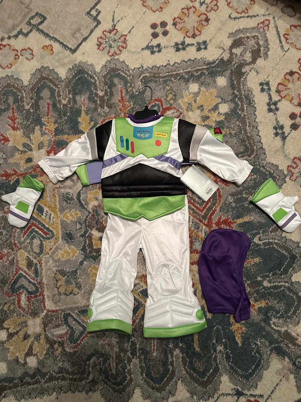 Disney Toy Story Buzz Lightyear Toddler Costume - White, Green & Purple 18-24MO
